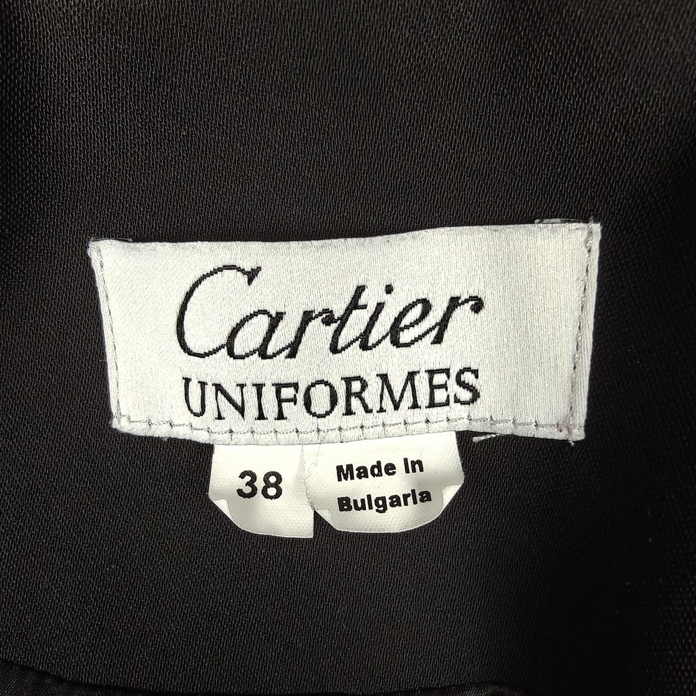 Cartier Uniformes Blazer Womens 38 Black One Button Lined Jacket Office Workwear - Picture 3 of 9